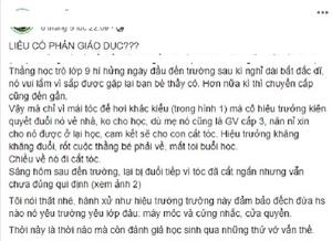 Nam sinh đến trường bị đuổi về 2 lần do kiểu tóc sai quy định - học hành thì liên quan gì tới tóc tai?