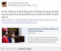 ca sĩ Tóc Tiên đá xoáy Phương Trinh trên facebook