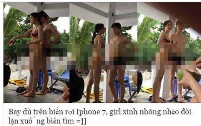 Em gái nóng bỏng rớt iPhone 7 khi nhảy dù