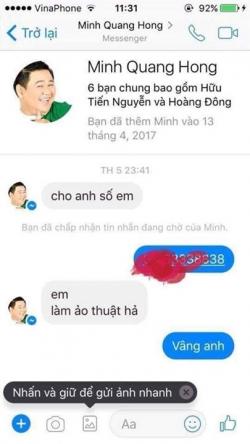 Loạt tin nhắn gạ gẫm trai lạ nghi của Minh Béo - ngựa quen đường cũ?