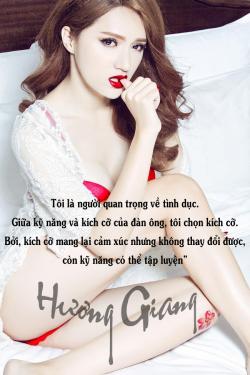Hương Giang Idol: 'Giữa kích cỡ và kỹ năng, tôi chọn kích cỡ' - thích khoai to nhá ;))