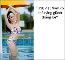 Dàn hoa, á hậu Việt tưng bừng chúc đội tuyển U23 Việt Nam chiến thắng!
