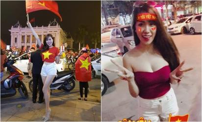 Thời trang "đi bão" của người đẹp Việt mừng chiến thắng U23 Việt Nam