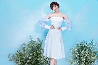 Hari Won diện đầm pastel khoe vai trần gợi cảm 'đánh gục' mọi ánh nhìn