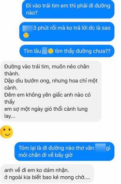 Chết cười với trào lưu nhắn tin hỏi "đường vào tim anh"