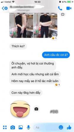 Thanh niên đi câu cá 45kg về khoe với vợ và cái kết