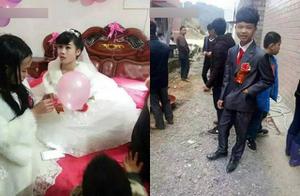 Chú rể 13 tuổi mặt