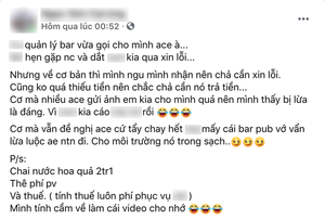 Hẹn hò Tinder gặp trúng booking bar 'dí bill' 6 triệu, người trong cuộc nói gì?