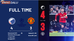 Kết quả FC Copenhagen 4 - 3 Manchester United