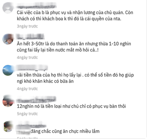 'Đại gia' đi ăn bữa cơm hơn 20 triệu nhưng vẫn ngồi đợi để lấy lại 12 nghìn tiến thừa khiến dân mạng tranh cãi